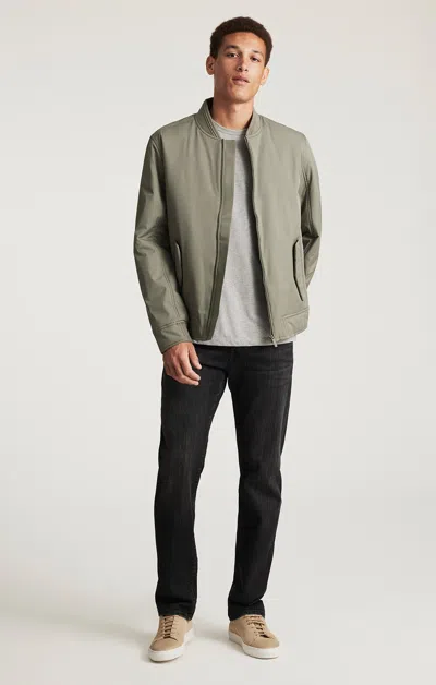 Mavi Zach Straight Leg In Smoke Williamsburg In Black