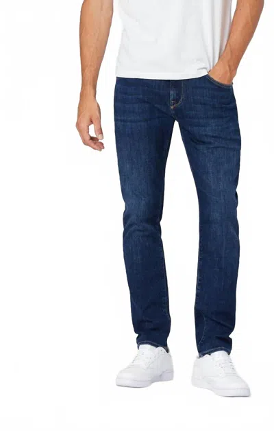 Mavi Matt Mid Rise Relaxed Straight Leg In Dark Feather Blue In Dark Blue