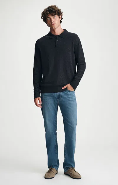 Mavi Zach Straight Leg Jeans In Deep Vintage Supermove In Dark Blue