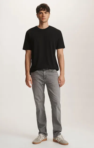 Mavi Zach Straight Leg Jeans In Light Smoke Supermove In Gray