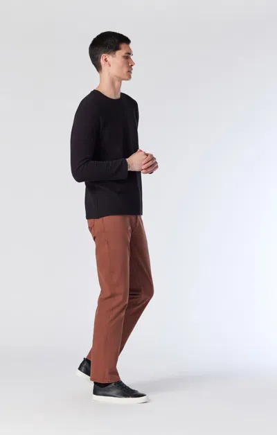 Mavi Zach Straight Leg Pants In Downtown Brown Twill