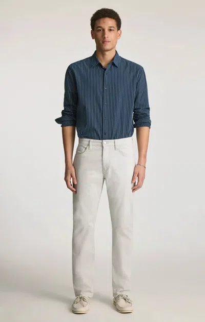 Mavi Zach Twill Straight Leg Pants In Ice Chalk In Blue