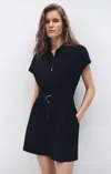 Mavi Zip-up Romper In Black