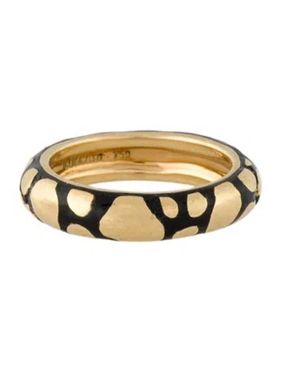 Pre-owned Mavito 18k Enamel Band Ring In Multi