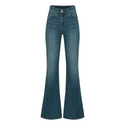 Mavlo Flared High Rise Blue Jeans