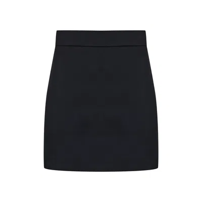 Mavlo Women's Black Mini Satin Skirt