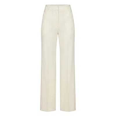 Mavlo Women's White Ecru Tailored Boot Cut Pants In Multi