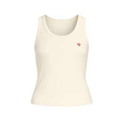 Mavlo Women's White V For  - Tank Top In Neutral