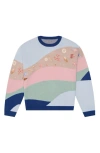 Mavrans Beach House Jacquard Crewneck Sweater In Multi