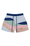 Mavrans Beach House Jacquard Sweater Shorts In Blue Multi