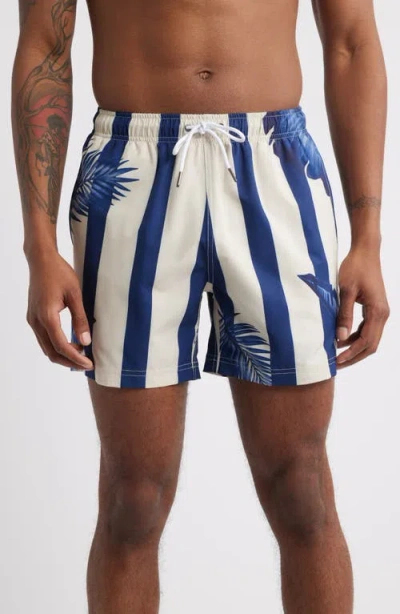 Mavrans Blue Palm Swim Trunks