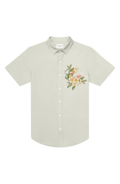 Mavrans Button-up Shirt In Beige Multi