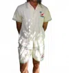 Mavrans Flamingo Beach Linen Short In Beige In White