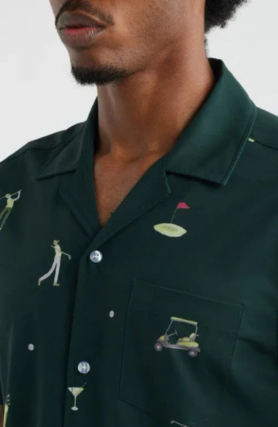 Mavrans Fun & Games Weekend Camp Shirt In Green