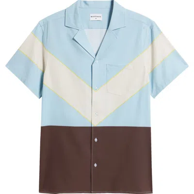 Mavrans Heritage Weekend Button-up Shirt In Blue