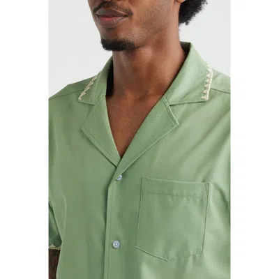 Mavrans Hotel Stitch Weekend Camp Shirt In Green