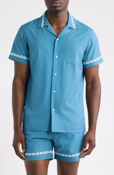 Mavrans Link Weekend Camp Shirt In Blue