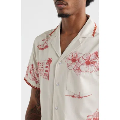 Mavrans Ocean Drive Print Camp Shirt In Multi