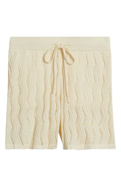Mavrans Oceanside Knit Drawstring Shorts In Neutral