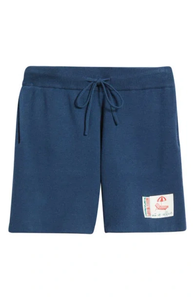 Mavrans Out Of Office Drawstring Knit Shorts In Blue
