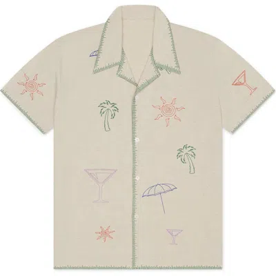 Mavrans Palms Camp Shirt In Orange