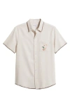 Mavrans Piña Colada Short Sleeve Performance Button-up Shirt