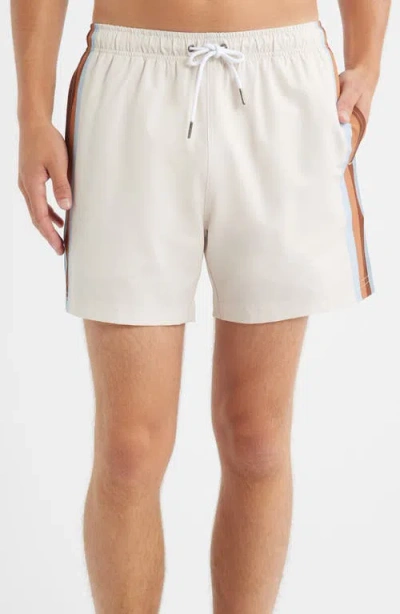 Mavrans Rayas Swim Trunks In White
