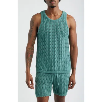 Mavrans Salt Water Knit Tank In Green