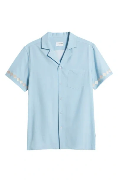 Mavrans Shoreline Upf 50+ Button-up Shirt In Blue