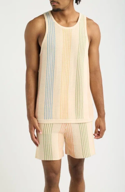 Mavrans Sliced Knit Tank Top In Neutral