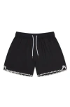 Mavrans Stitch Waterproof Swim Trunks In Black