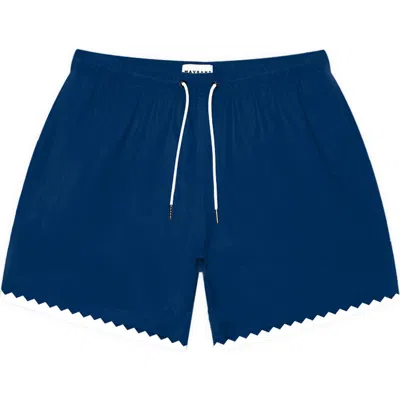 Mavrans Stitch Waterproof Swim Trunks In Blue