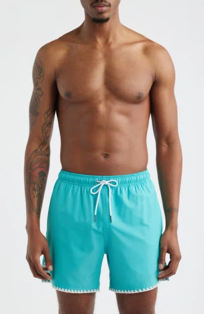 Mavrans Stitch Waterproof Swim Trunks In Gray