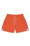 Mavrans Stitch Waterproof Swim Trunks In Orange