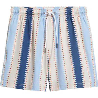 Mavrans Strike A Match Swim Trunks In Blue