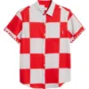 Mavrans Victory Lap Check Short Sleeve Performance Button-up Shirt