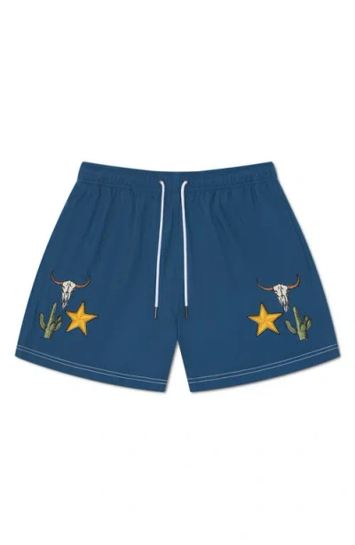 Mavrans Western Waterproof Swim Trunks In Blue