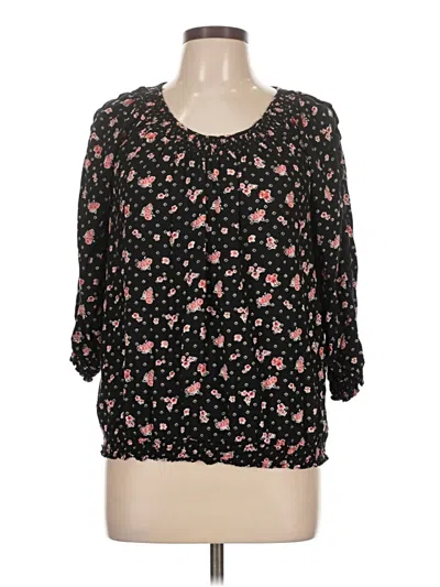 Pre-owned Max 3/4 Sleeve Blouse In Black