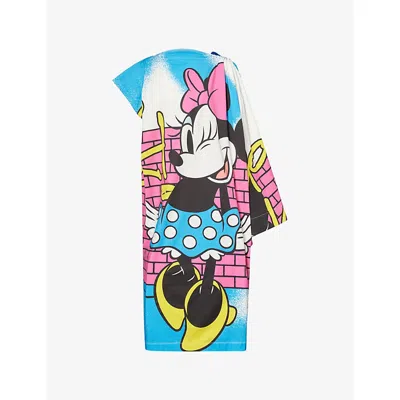 Max Allen Womens Harry Lambert For  X Disney Good Luck Draped Stretch-cotton Maxi Dress Multi