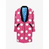 Max Allen Womens Harry Lambert For  X Disney Minnie Polka-dot Wool Coat Multi In Multi