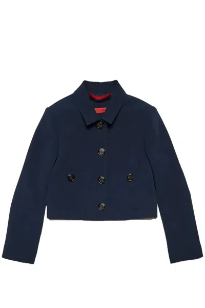 Max&amp;co. Kids' Cropped Jacket In Blue