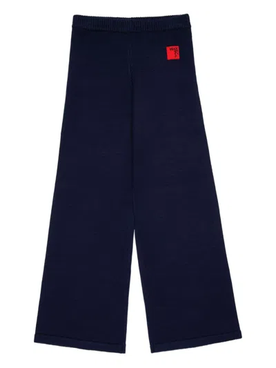 Max&amp;co. Kids Ribbed Trousers In Blue