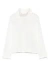 Max&amp;co. Kids Top With Turtleneck And Long Sleeves In White