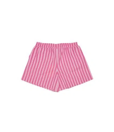 Max&amp;co. Kids' Shorts A Righe In Pink