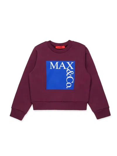 Max&amp;co. Kids' Sweatshirt In Burgundy