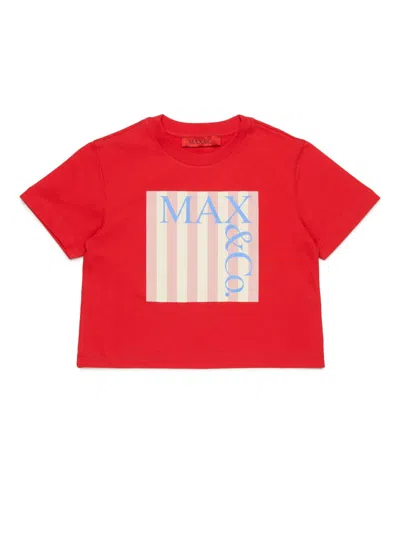 Max&amp;co. Kids' T-shirt With Logo In Red
