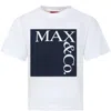 Max&amp;co. White T-shirt For Girls With Logo In White