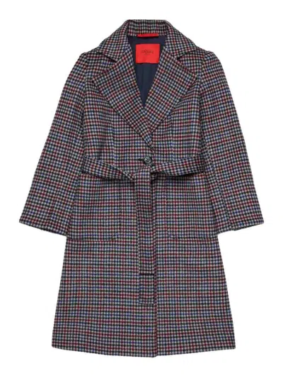 Max & Co Kids' Abrigo Midi - Rojo Oscuro In Multi