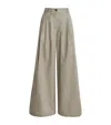 Max & Co Adjustable Wide-leg Trousers In Neutral