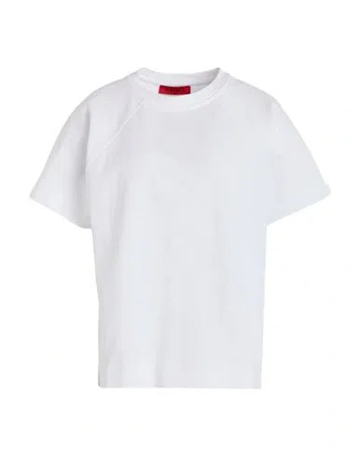 Max & Co . Alida Woman T-shirt White Size Xl Cotton, Linen